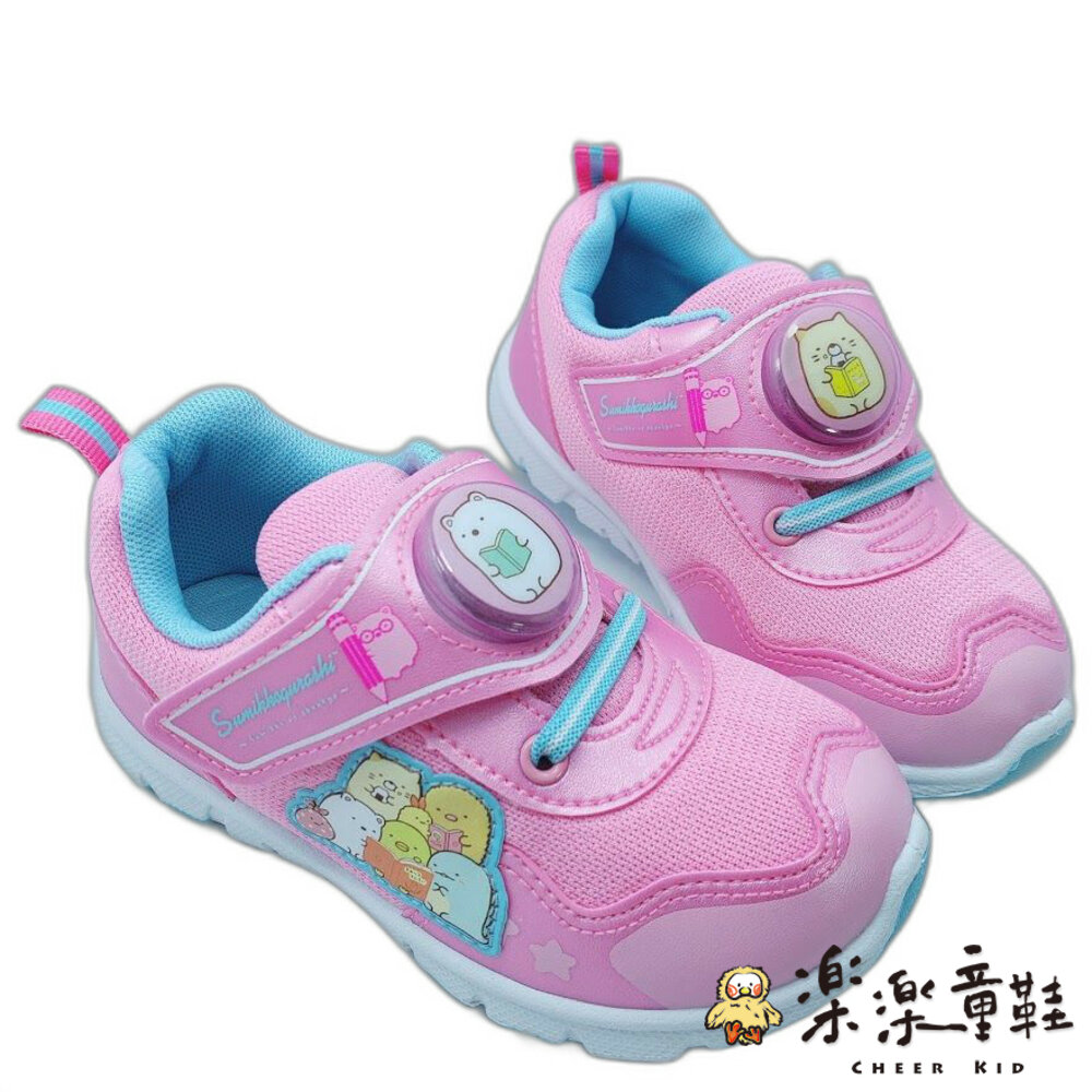 B019-台灣製角落生物電燈運動鞋-粉紅