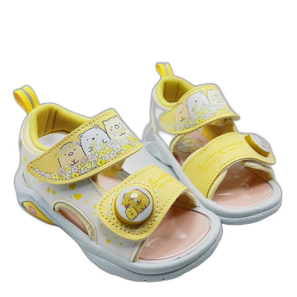 B031-1-台灣製角落生物電燈涼鞋-黃色
