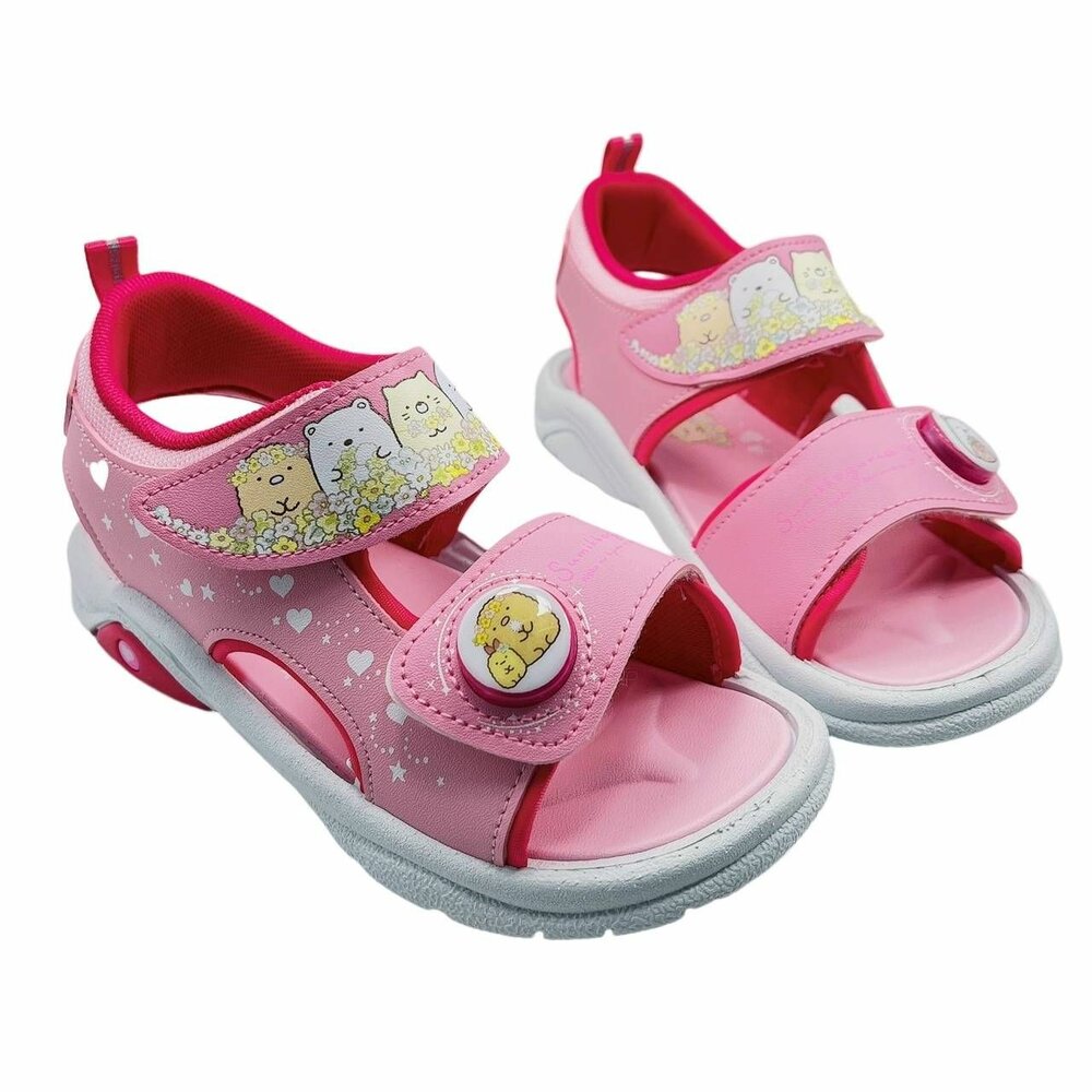 B031-台灣製角落生物電燈涼鞋-粉色