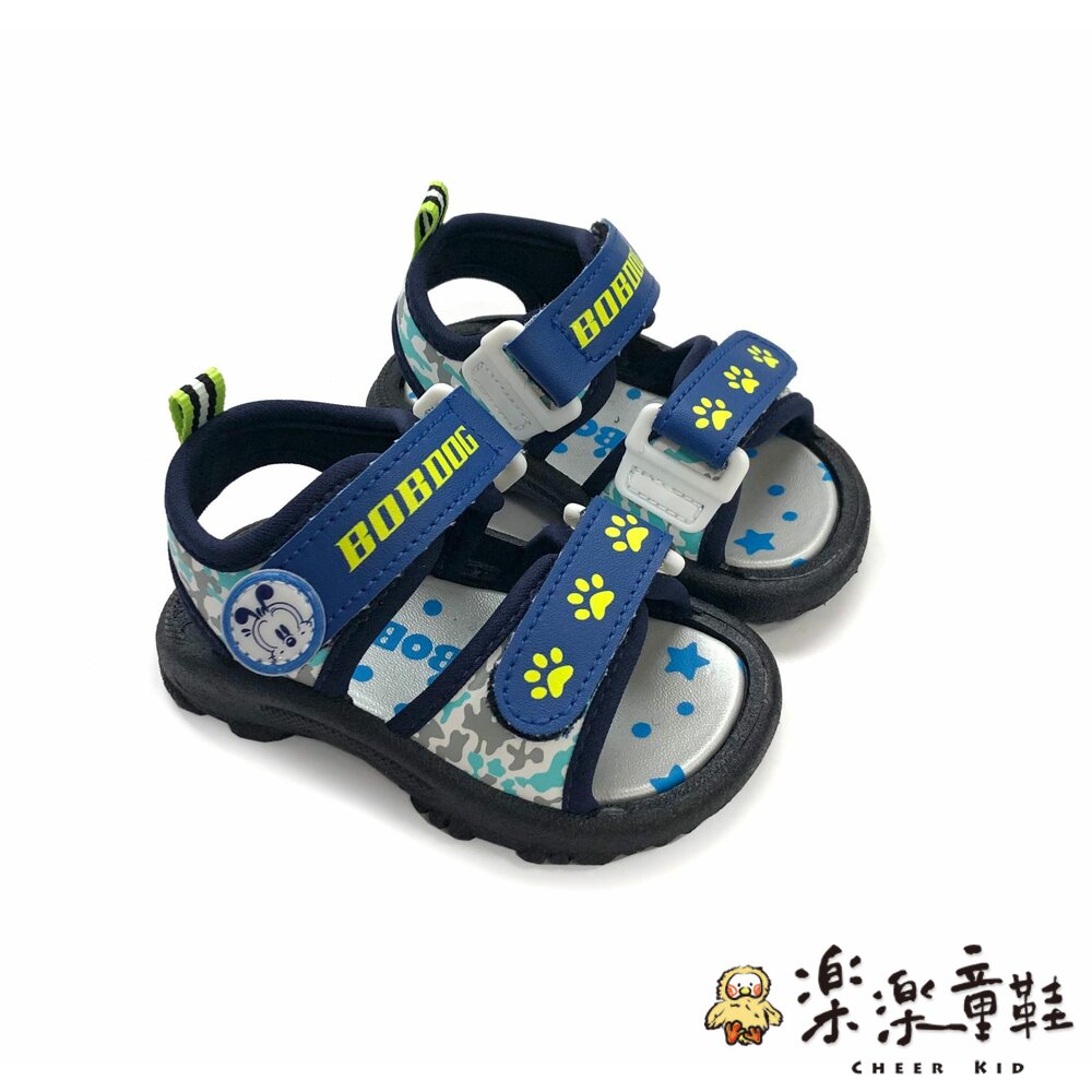 C029-台灣製迷彩兒童涼鞋-藍
