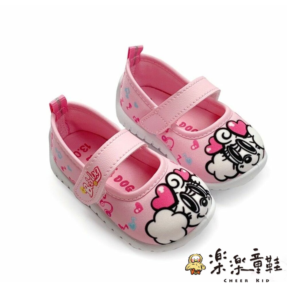 C038-1-台灣製巴布豆娃娃鞋-粉