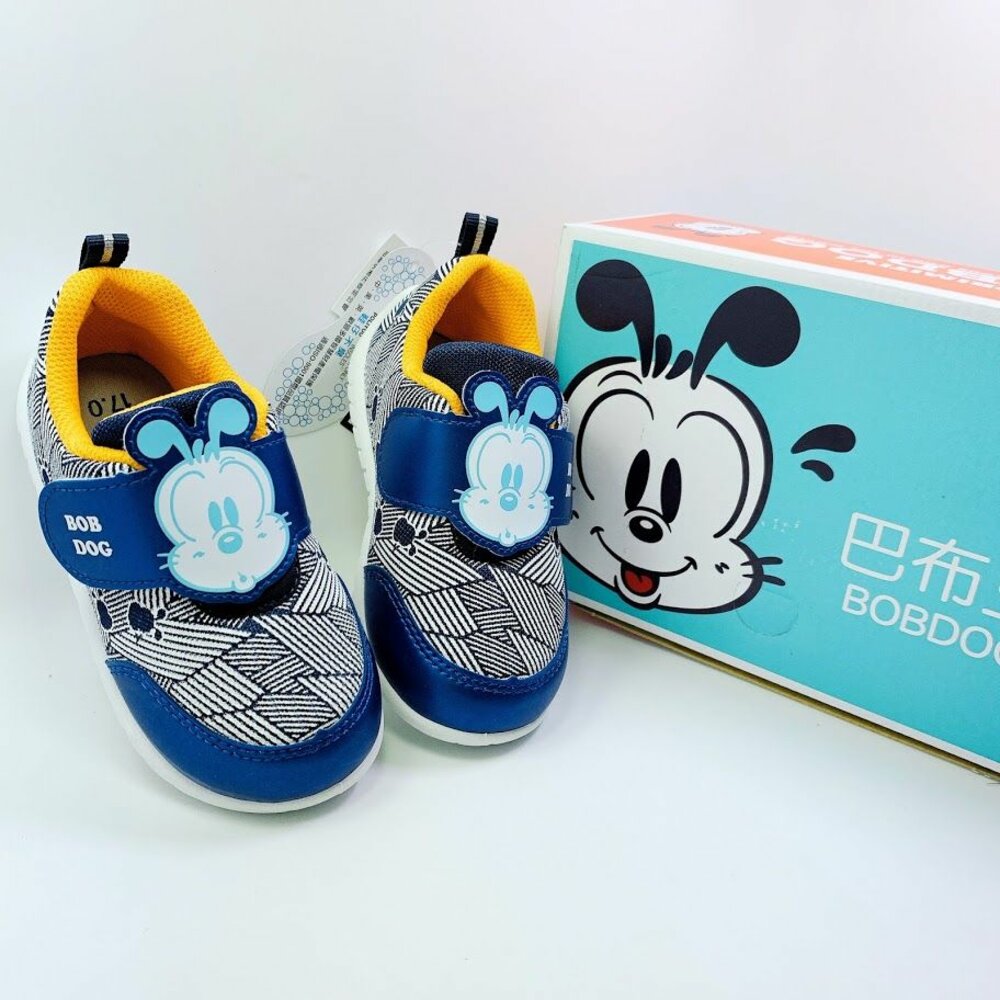 C066-台灣製巴布豆卡通圖案運動鞋-藍色