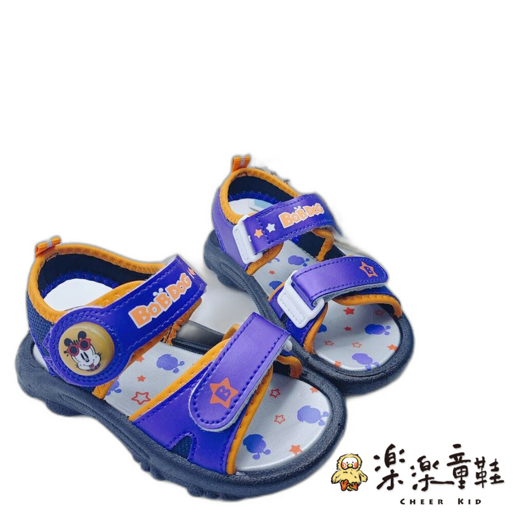 C085-台灣製巴布豆電燈涼鞋-藍色