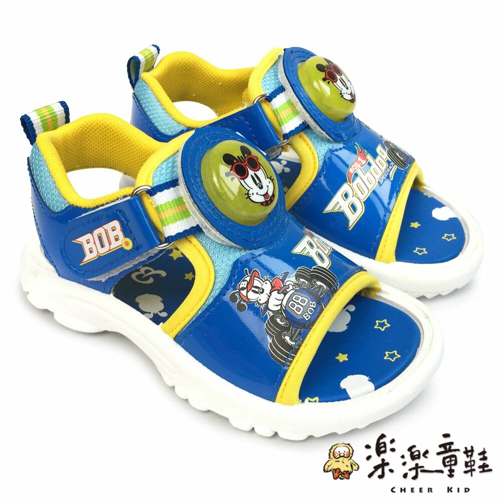 C087-台灣製巴布豆電燈涼鞋-藍色