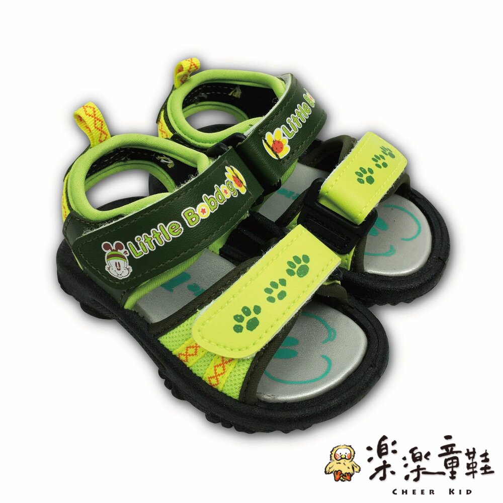 C095-1-台灣製巴布豆軟底涼鞋-綠色