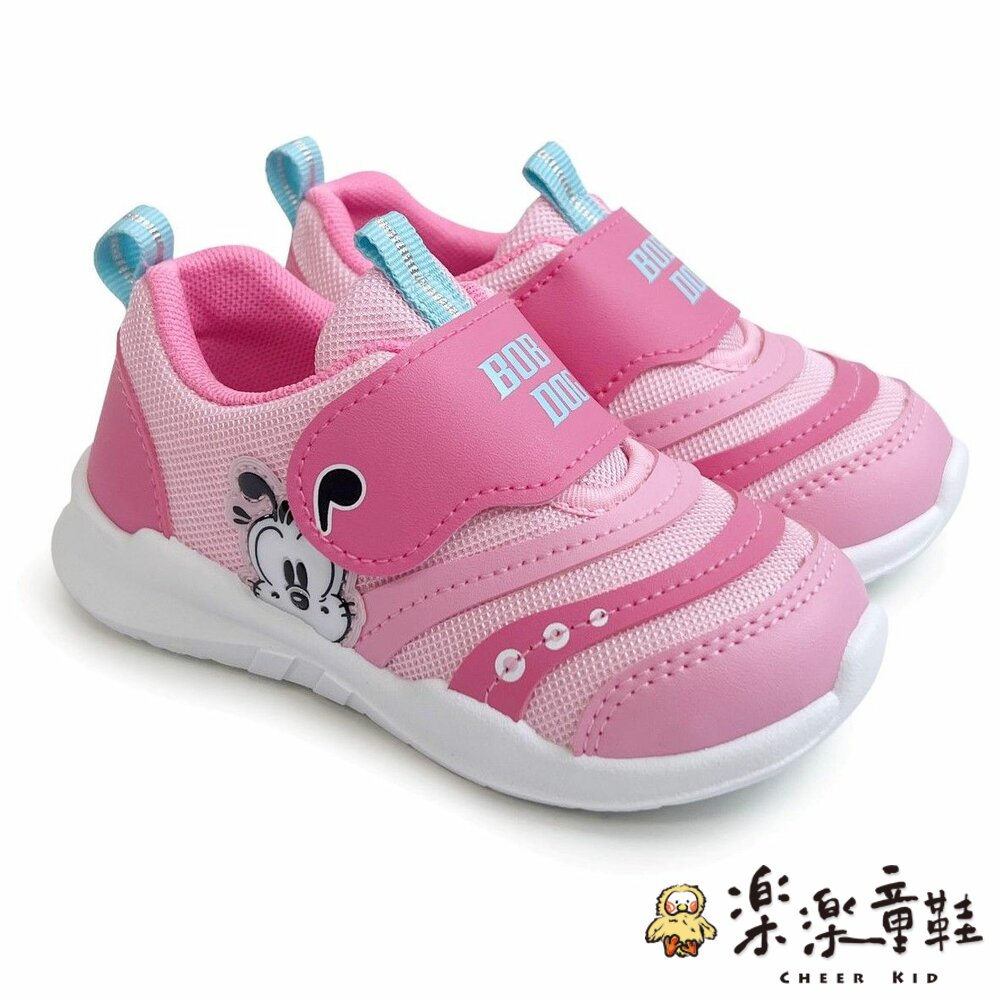 C116-1-台灣製巴布豆撞色弧線運動鞋-粉色