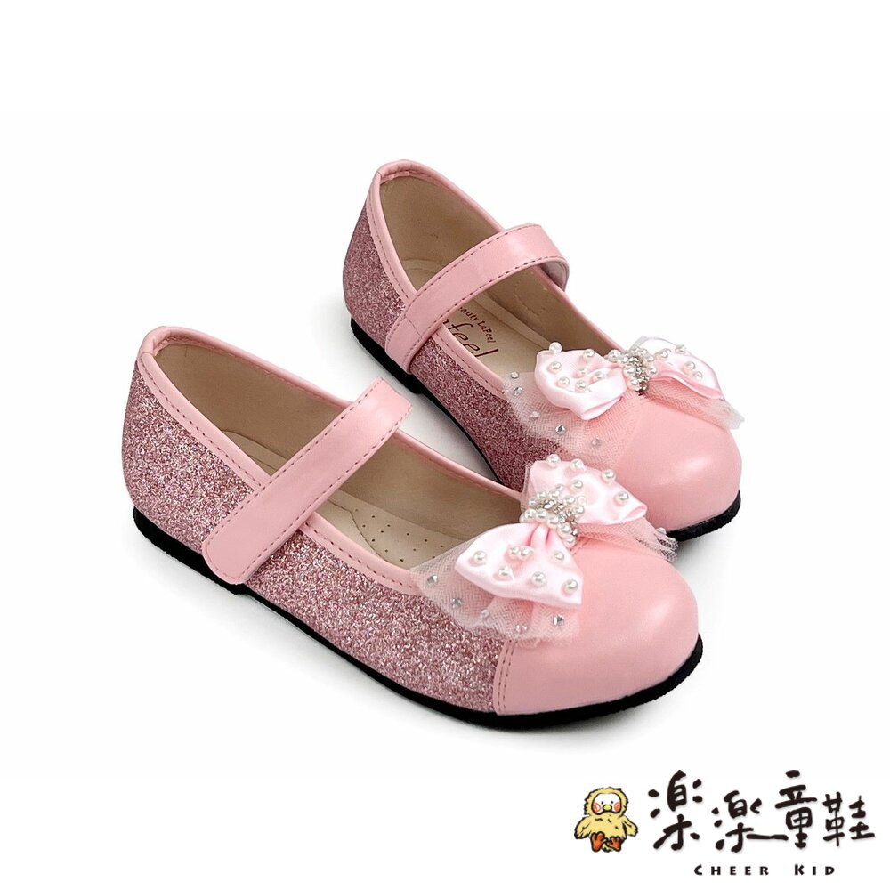 C134-1-優雅珍珠蝴蝶結娃娃鞋