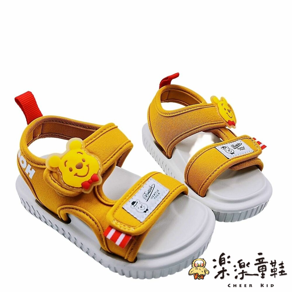D098-2-台灣製迪士尼輕量涼鞋-黃色維尼