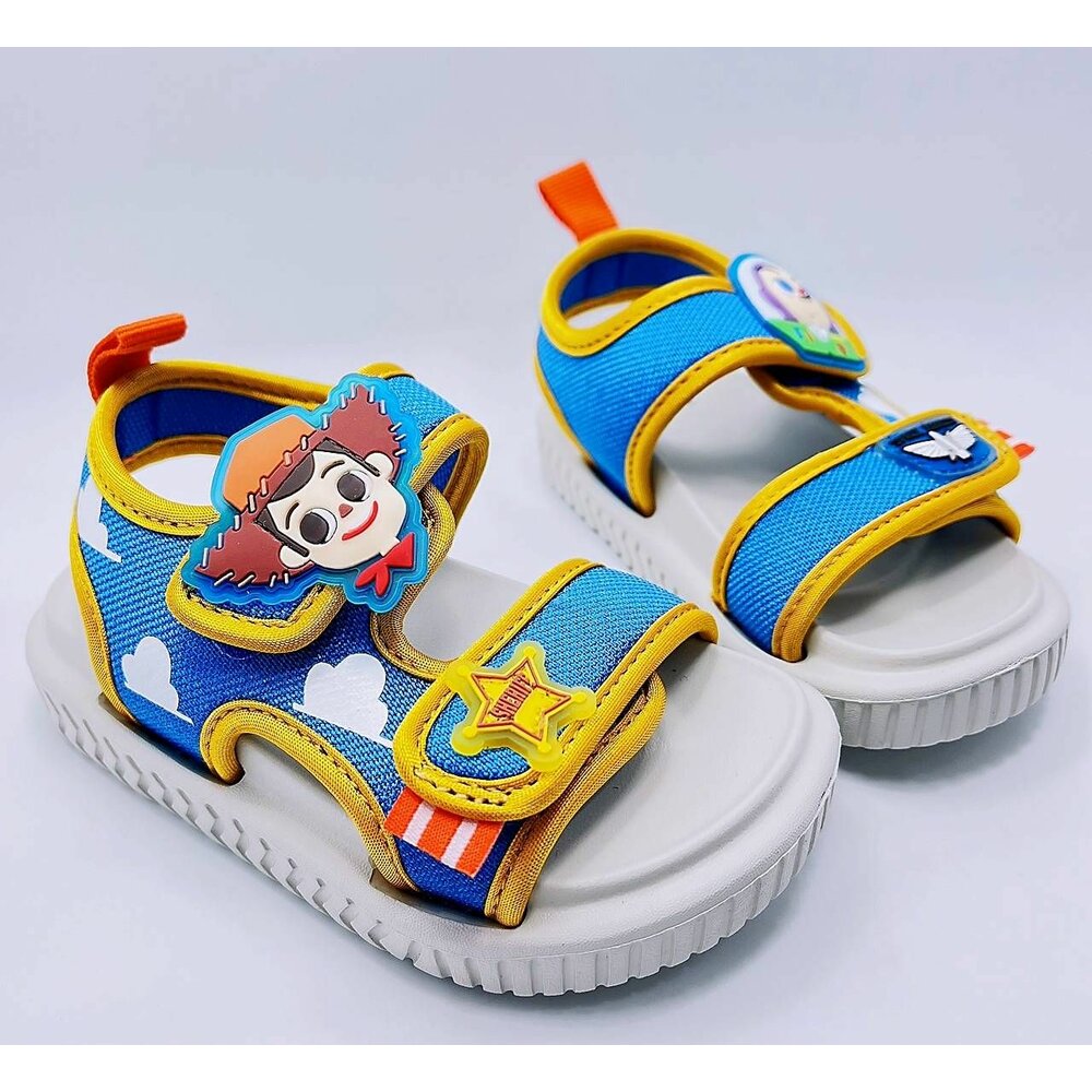 D098-4-台灣製迪士尼輕量涼鞋-藍色玩具總動員