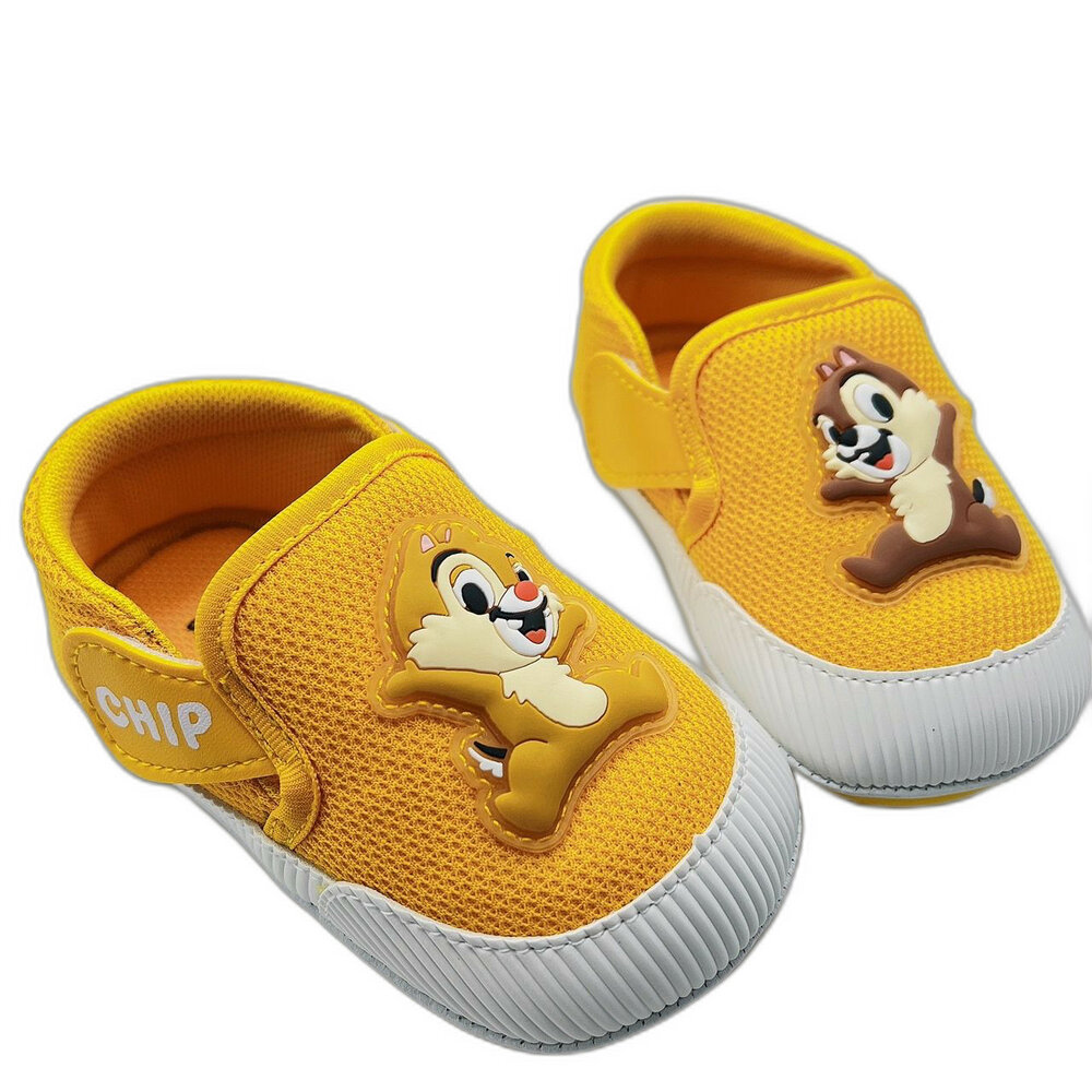 D105-台灣製奇奇蒂蒂不對稱造型寶寶鞋-黃色