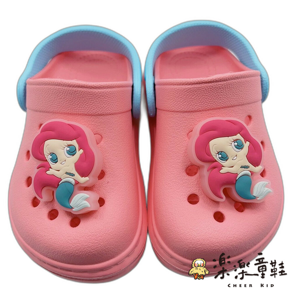 台灣製迪士尼卡通電燈涼拖鞋-美人魚 另有奇奇蒂蒂-圖片-3