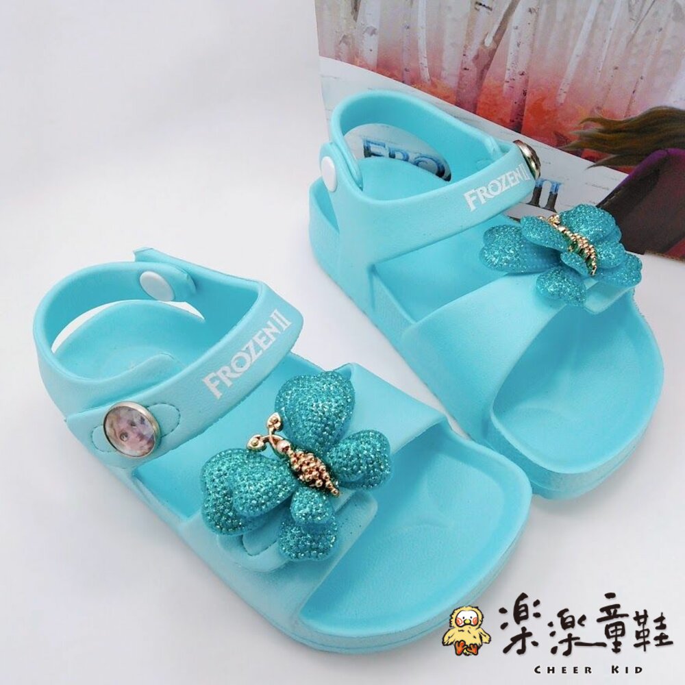 F050-1-台灣製冰雪奇緣2涼鞋-水藍