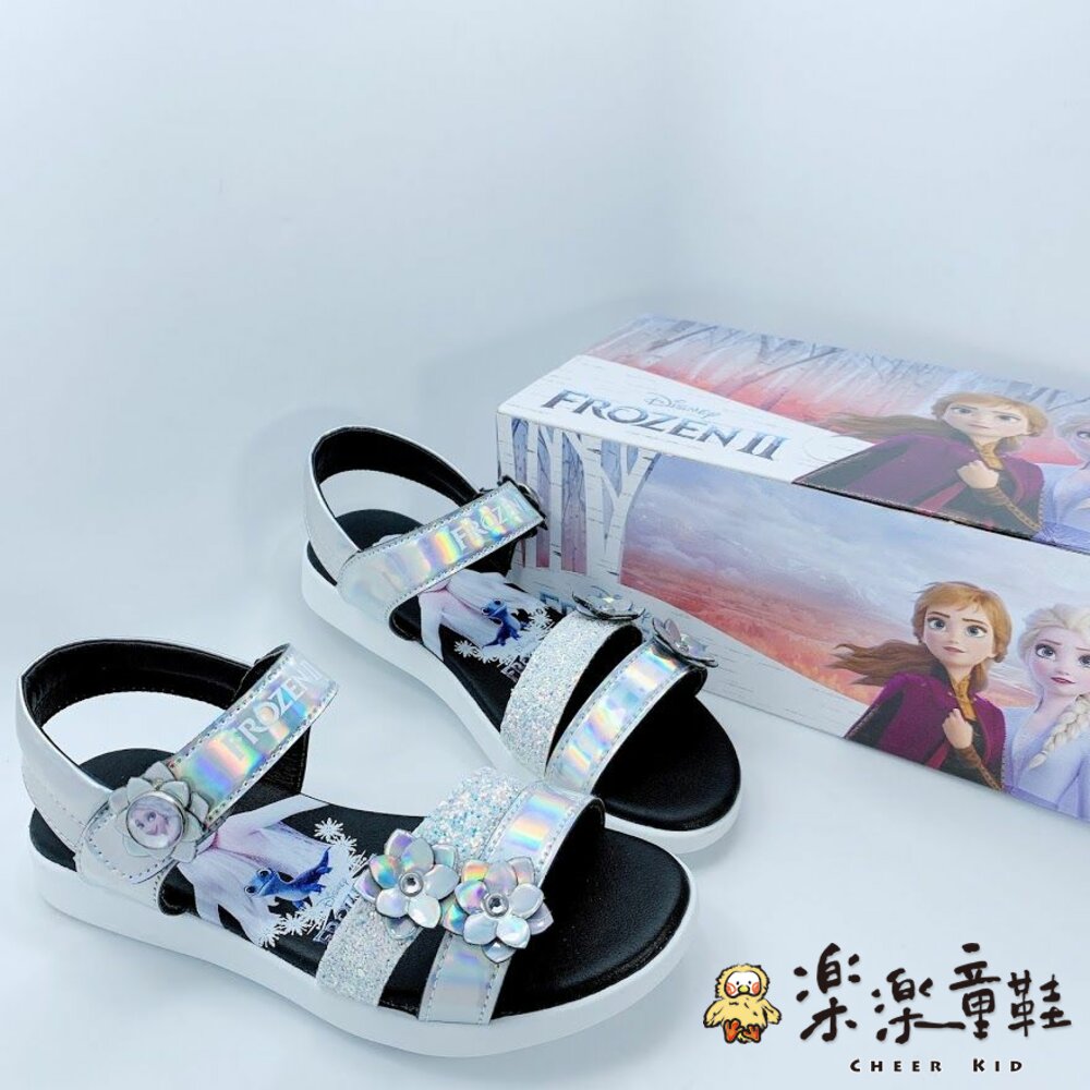 F054-1-台灣製冰雪奇緣2公主涼鞋-銀色