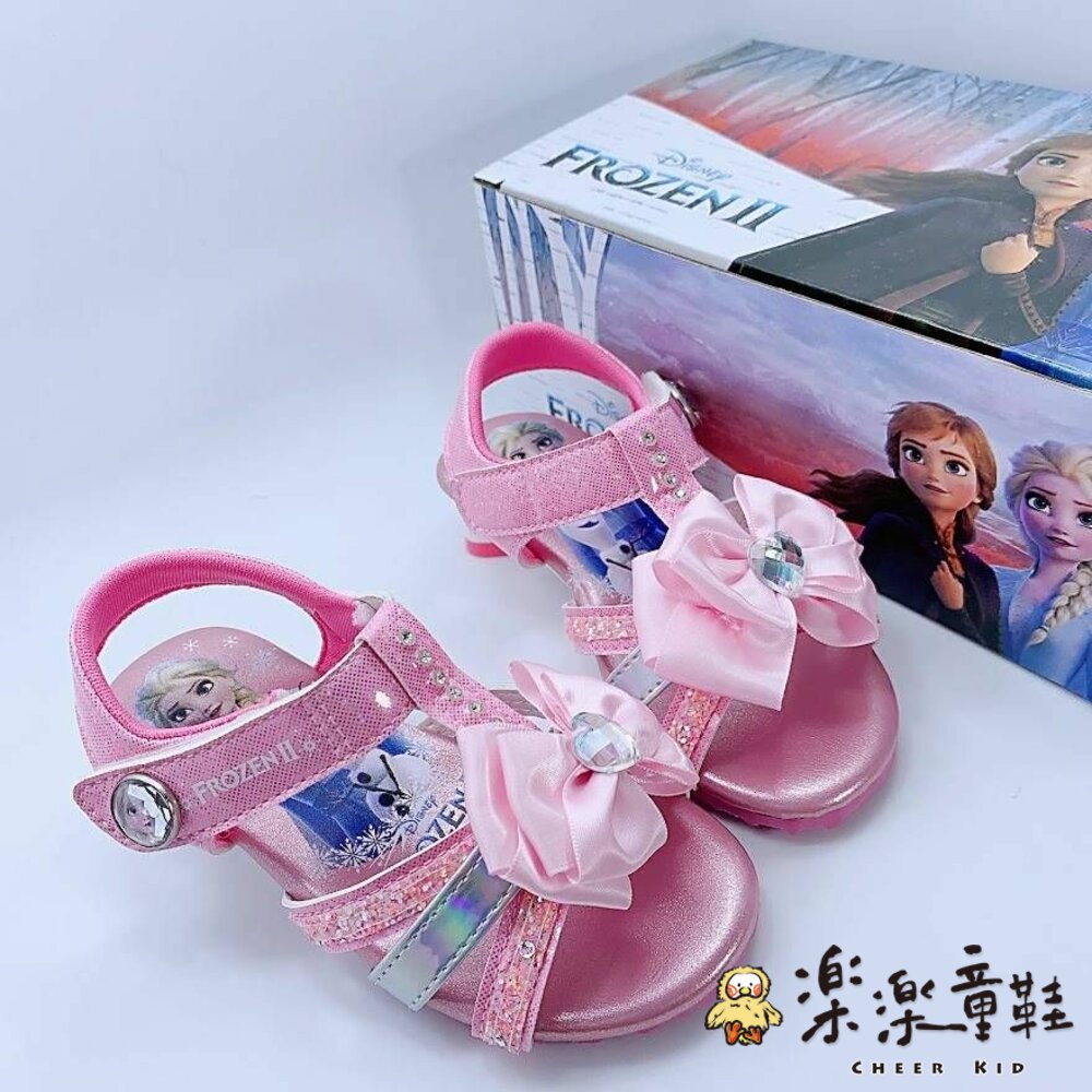 F061-(出清不退不換)台灣製冰雪奇緣低跟涼鞋-粉色