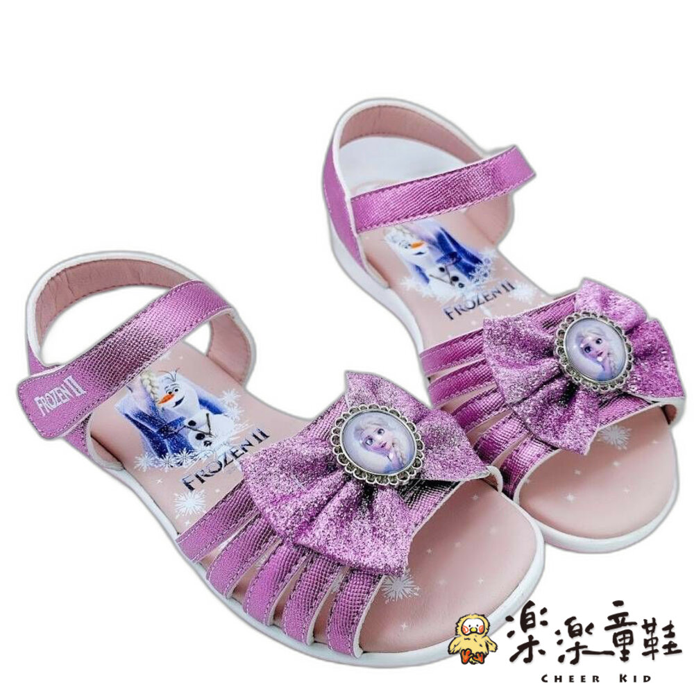 F063-1-台灣製冰雪奇緣電燈涼鞋-紫色
