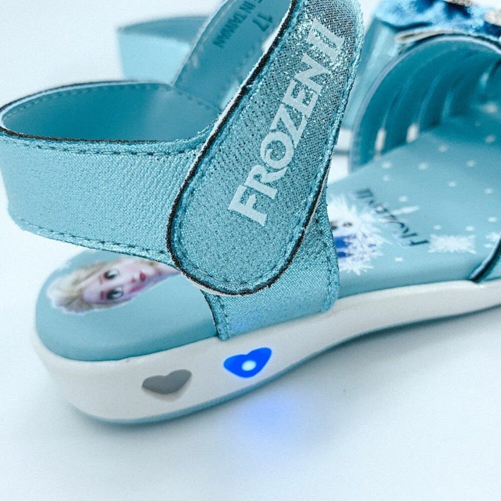 台灣製冰雪奇緣電燈涼鞋-藍色