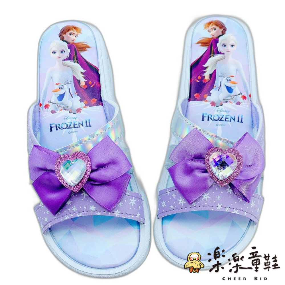 F068-1-【斷碼出清不退不換】台灣製冰雪奇緣拖鞋-紫色