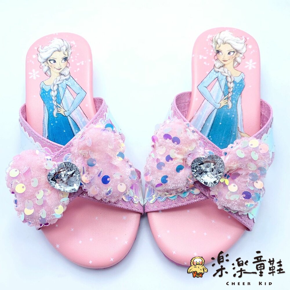 F085-台灣製冰雪奇緣低跟鞋-粉色