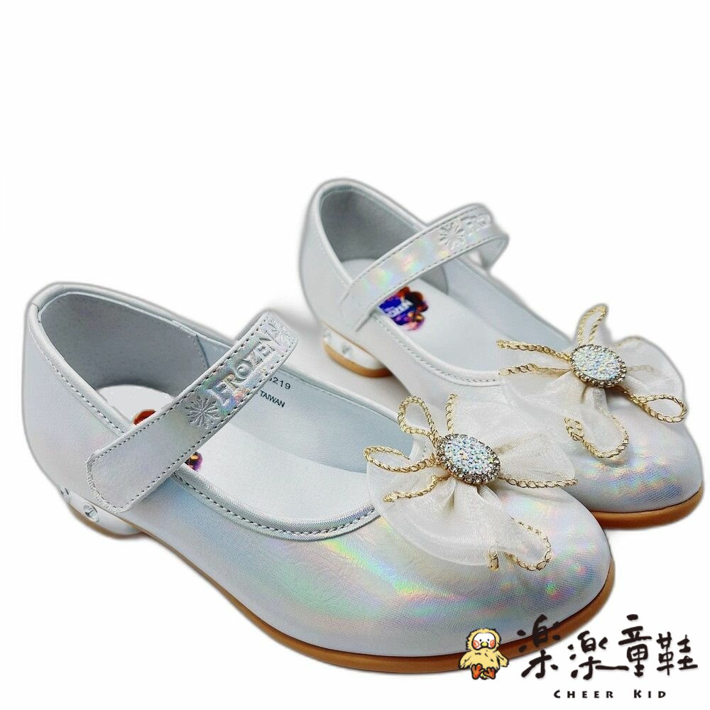 F103-1-(出清不退不換)台灣製冰雪奇緣公主低跟鞋 - 白色 另有粉色