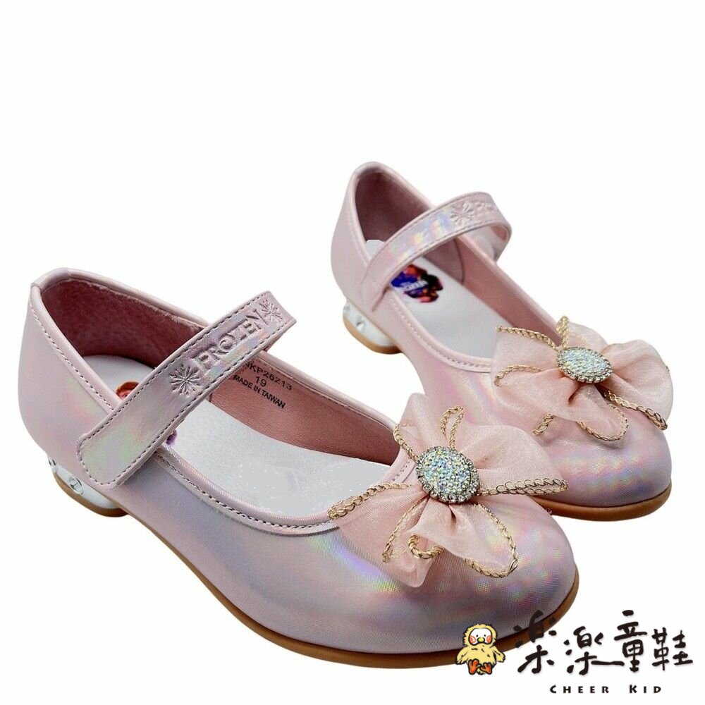 F103-2-(出清不退不換)台灣製冰雪奇緣公主低跟鞋 - 粉色 另有白色
