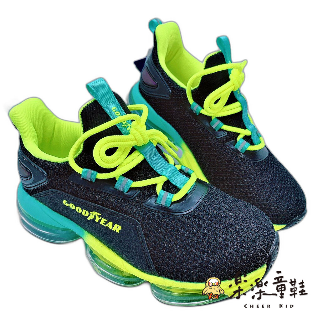 G002-【斷碼出清 不退不換】GOODYEAR大氣墊緩震運動鞋-黑綠