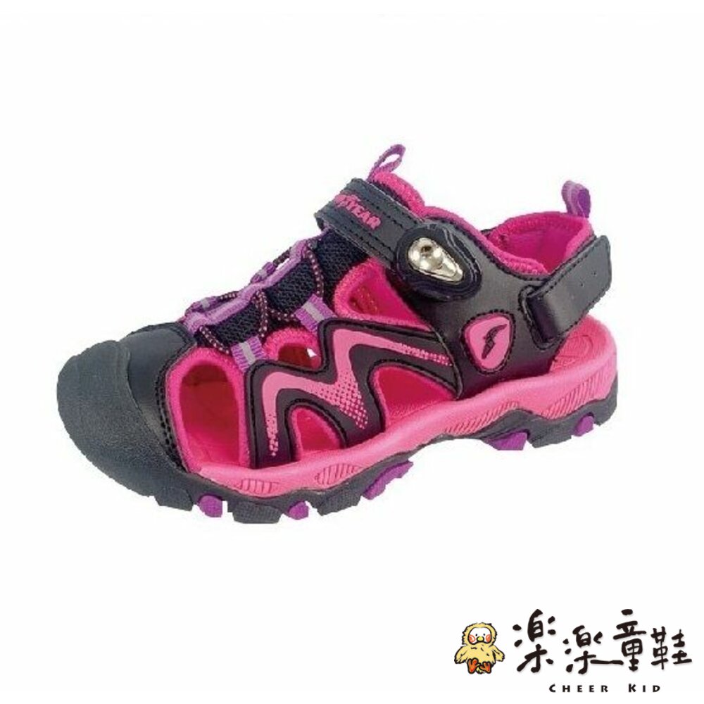 G009-1-(出清不退不換)GOODYEAR大童機能涼鞋-黑粉
