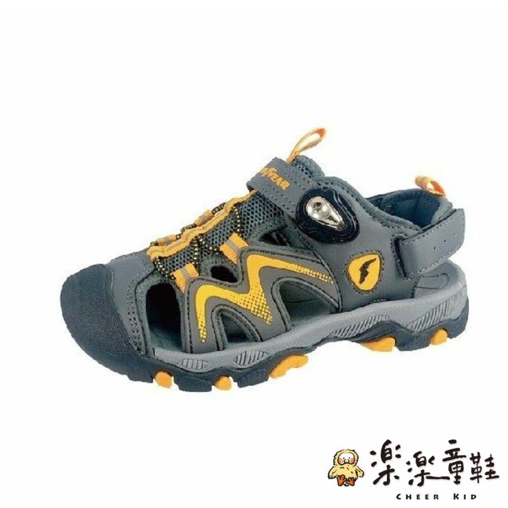 G009-3-(出清不退不換)GOODYEAR大童機能涼鞋-灰黃