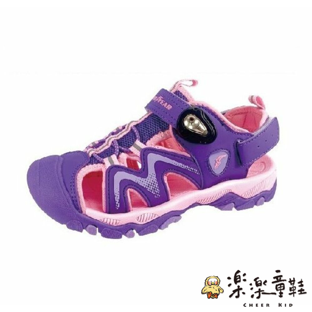 G009-(出清不退不換)GOODYEAR大童機能涼鞋-紫粉