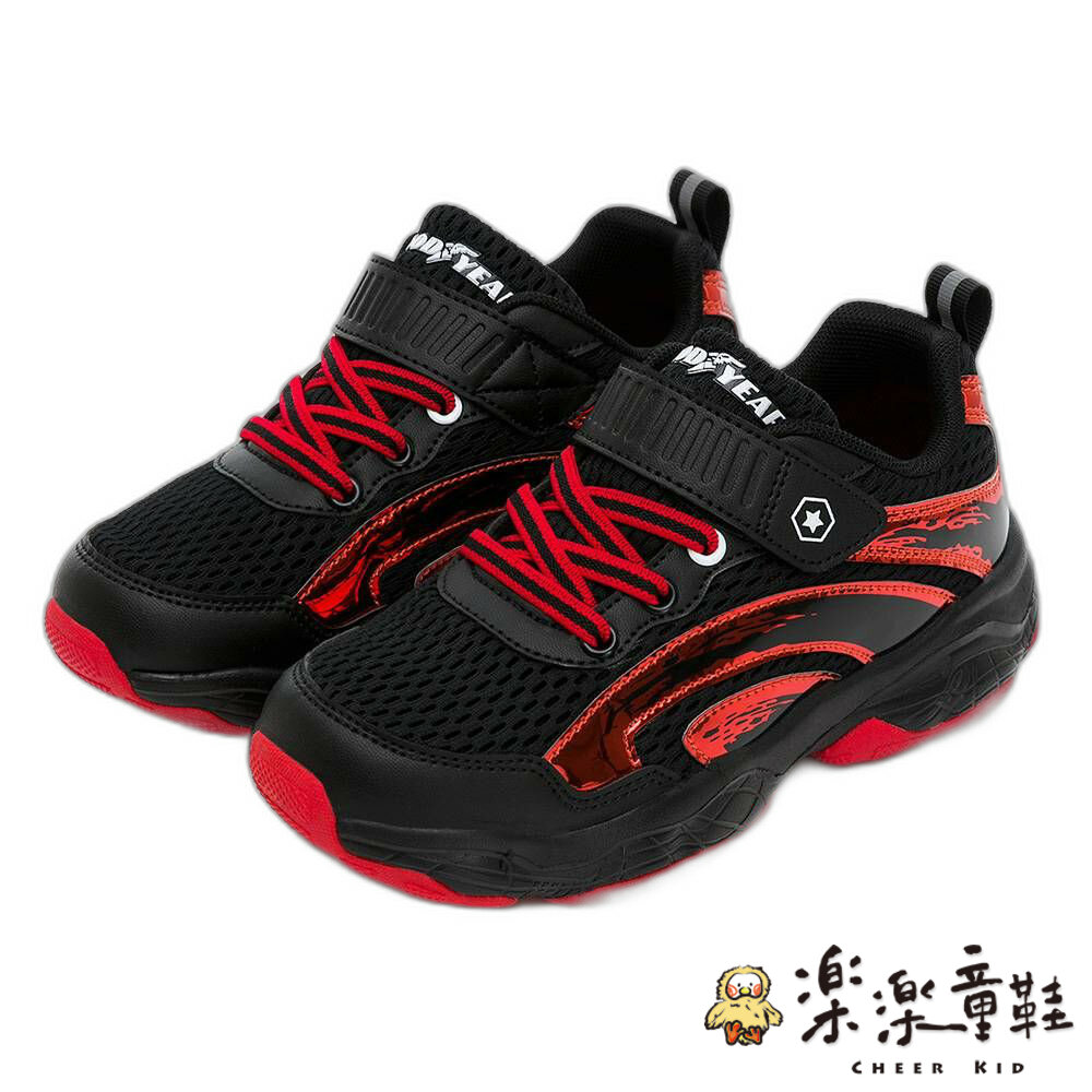 G024-GOODYEAR輕量緩震運動鞋-黑紅