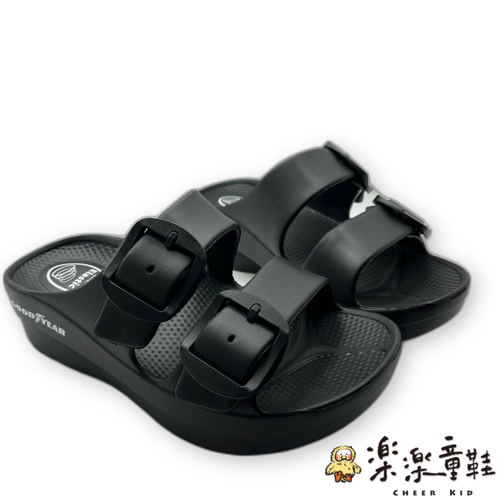 G042-3-台灣製固特異輕量厚底拖鞋-黑色 另有紫色奶茶色可選