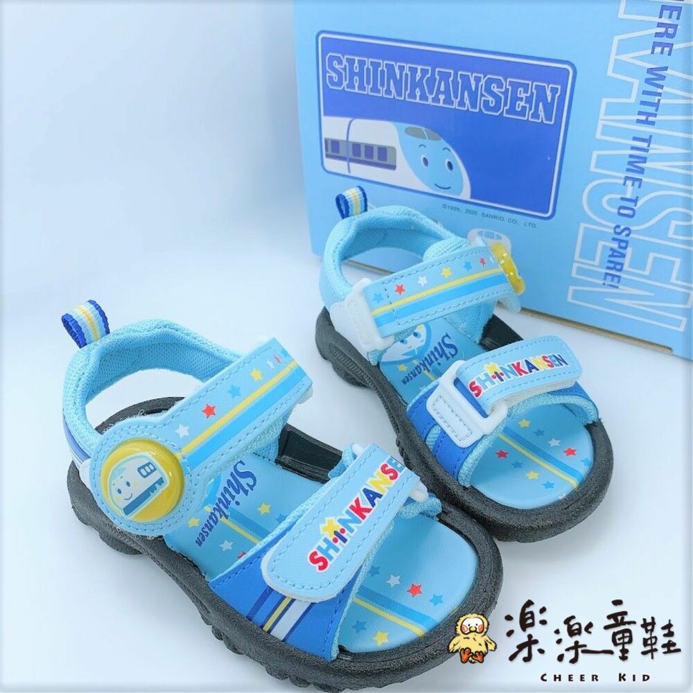 K005-台灣製三麗鷗新幹線電燈涼鞋-水藍