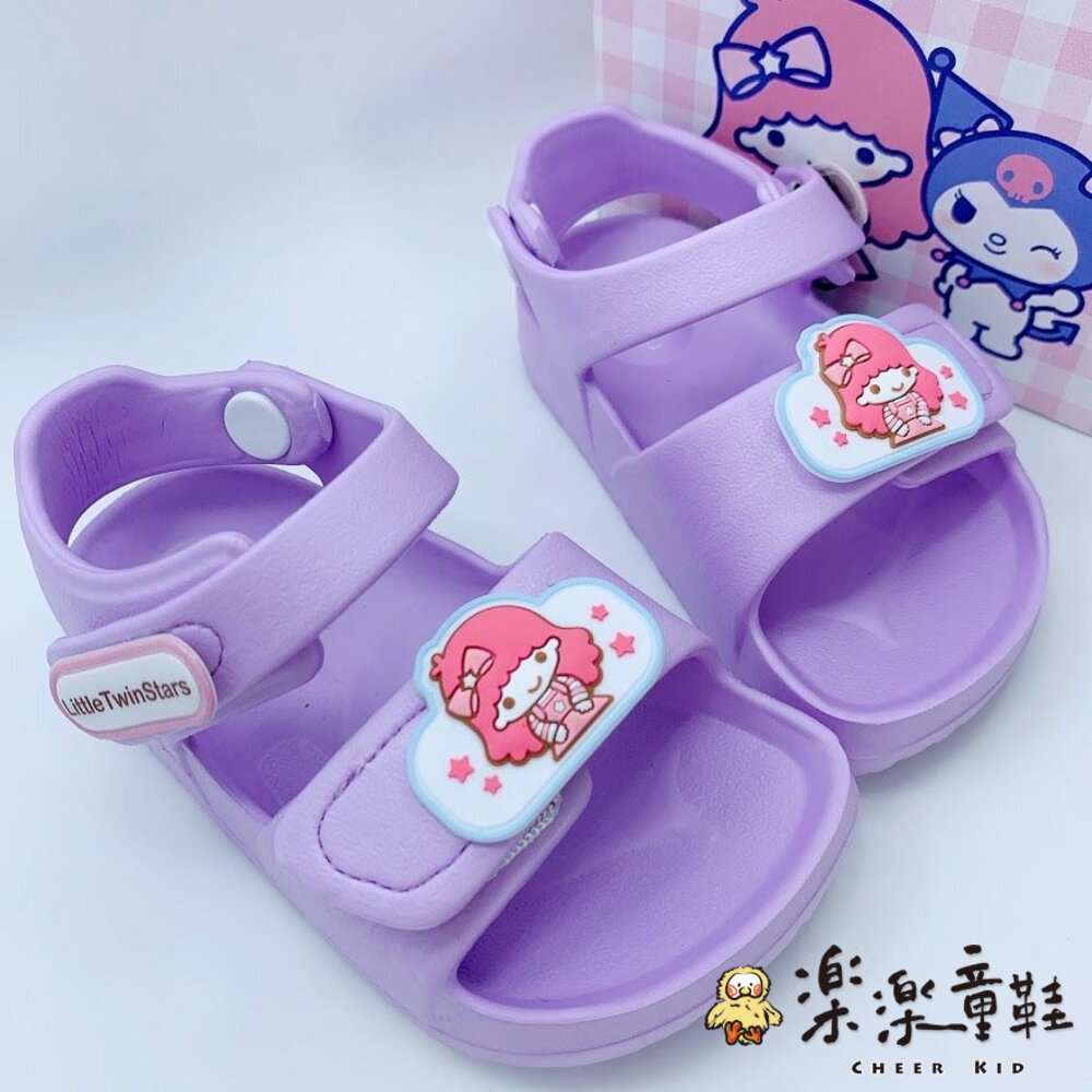 K007-3-台灣製三麗鷗涼鞋-紫雙星仙子