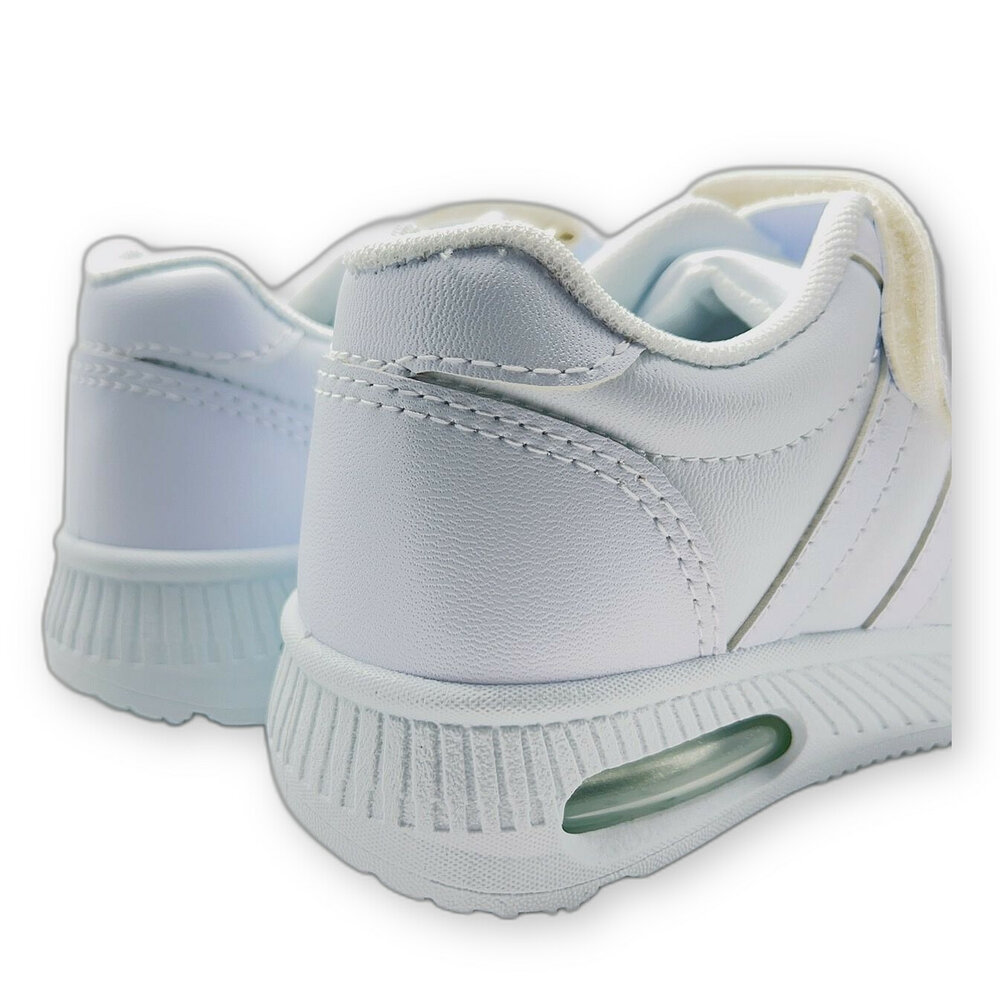 台灣製氣墊運動休閒鞋-白色