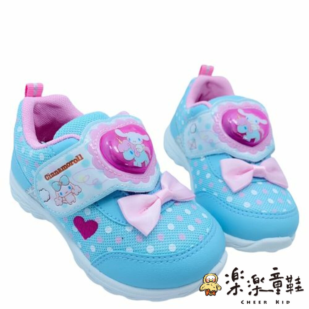 K028-1-台灣製三麗鷗大耳狗電燈運動鞋-水藍