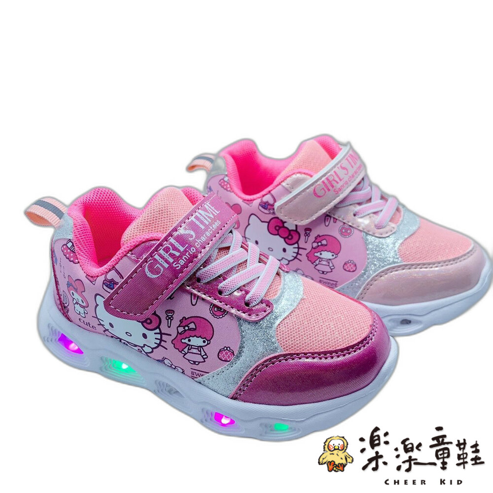 K030-2-Hello Kitty電燈運動鞋-桃色