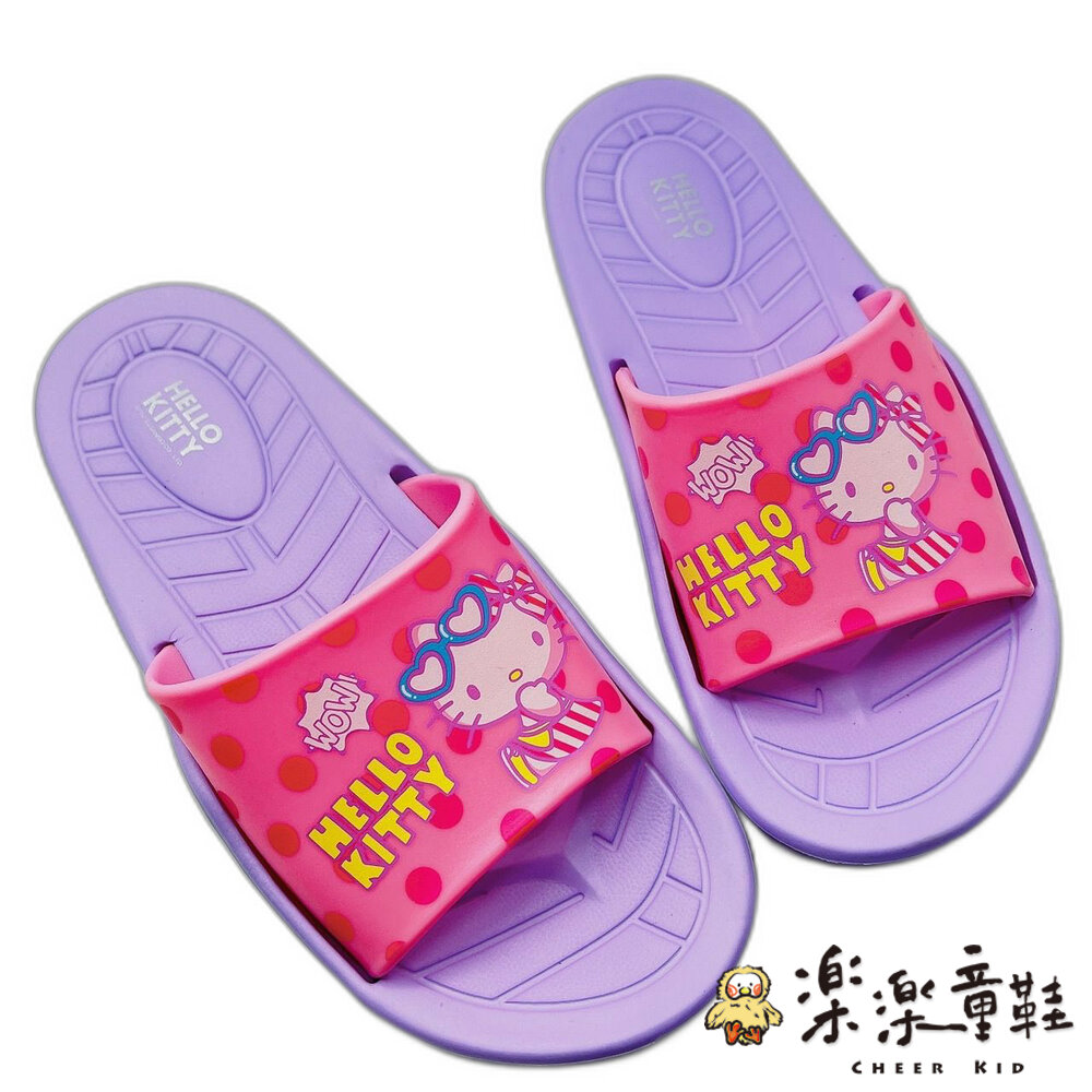 K036-2-台灣製Hello Kitty拖鞋-紫色 另有桃紅