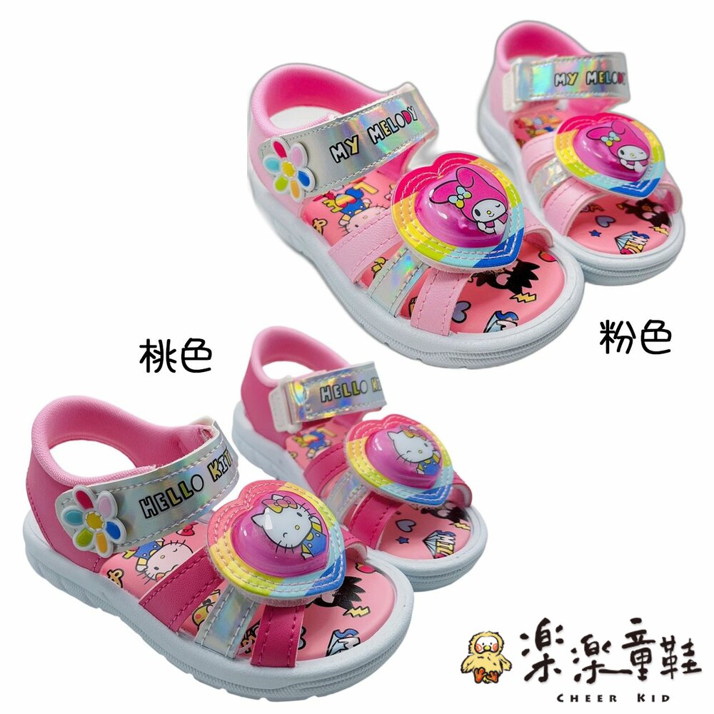 台灣製三麗鷗明星電燈涼鞋-桃色Kitty 圖片