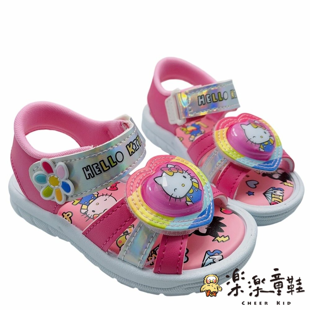 K042-2-台灣製三麗鷗明星電燈涼鞋-桃色Kitty