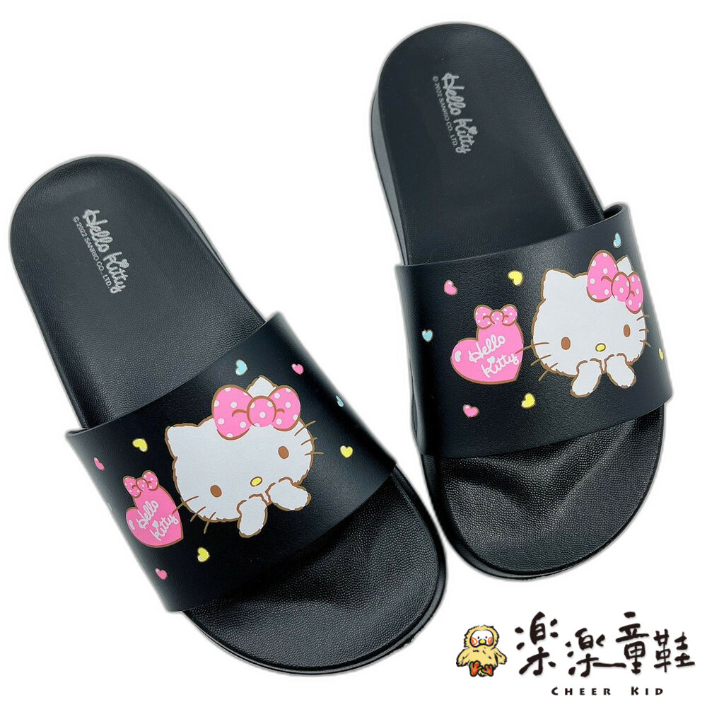 K044-1-台灣製Hello Kitty拖鞋-黑色