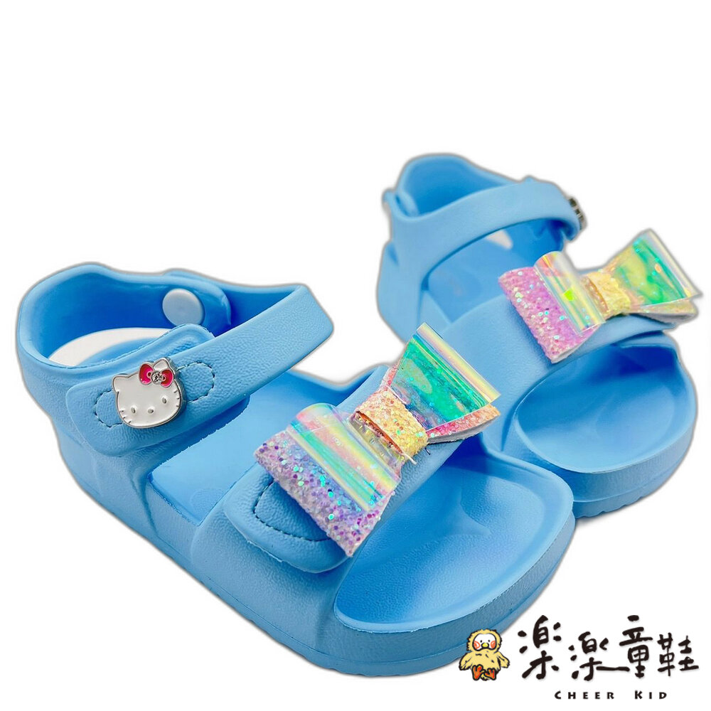 K047-1-台灣製Hello Kitty涼鞋-藍色