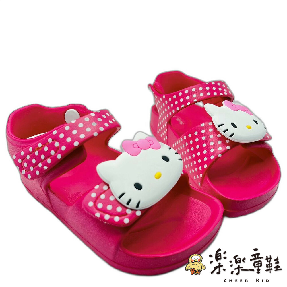 K050-1-台灣製Hello Kitty涼鞋-桃紅