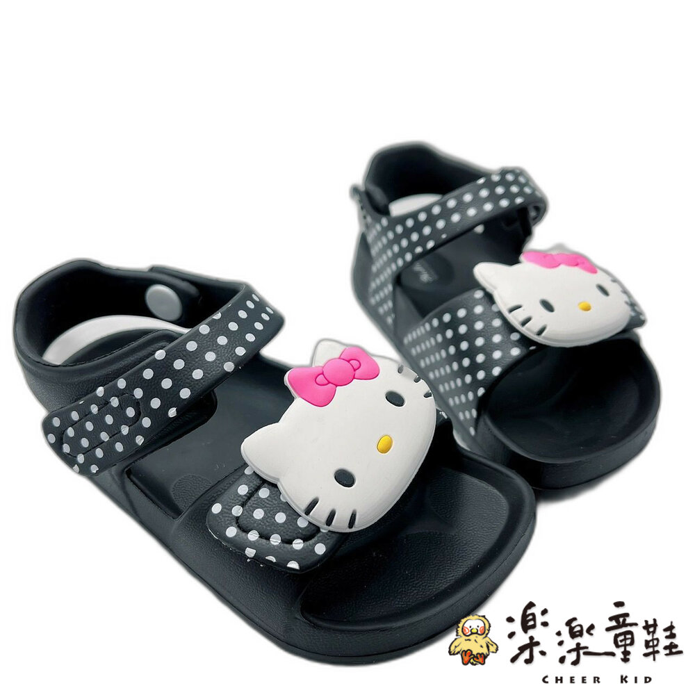 K050-2-台灣製Hello Kitty涼鞋-黑色