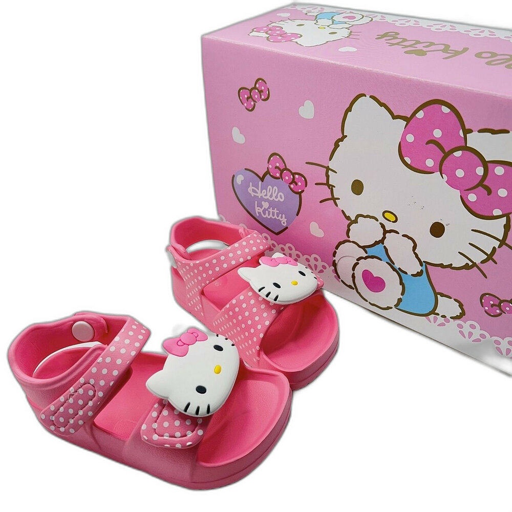 台灣製Hello Kitty涼鞋-粉色  另有黑色桃色 圖片