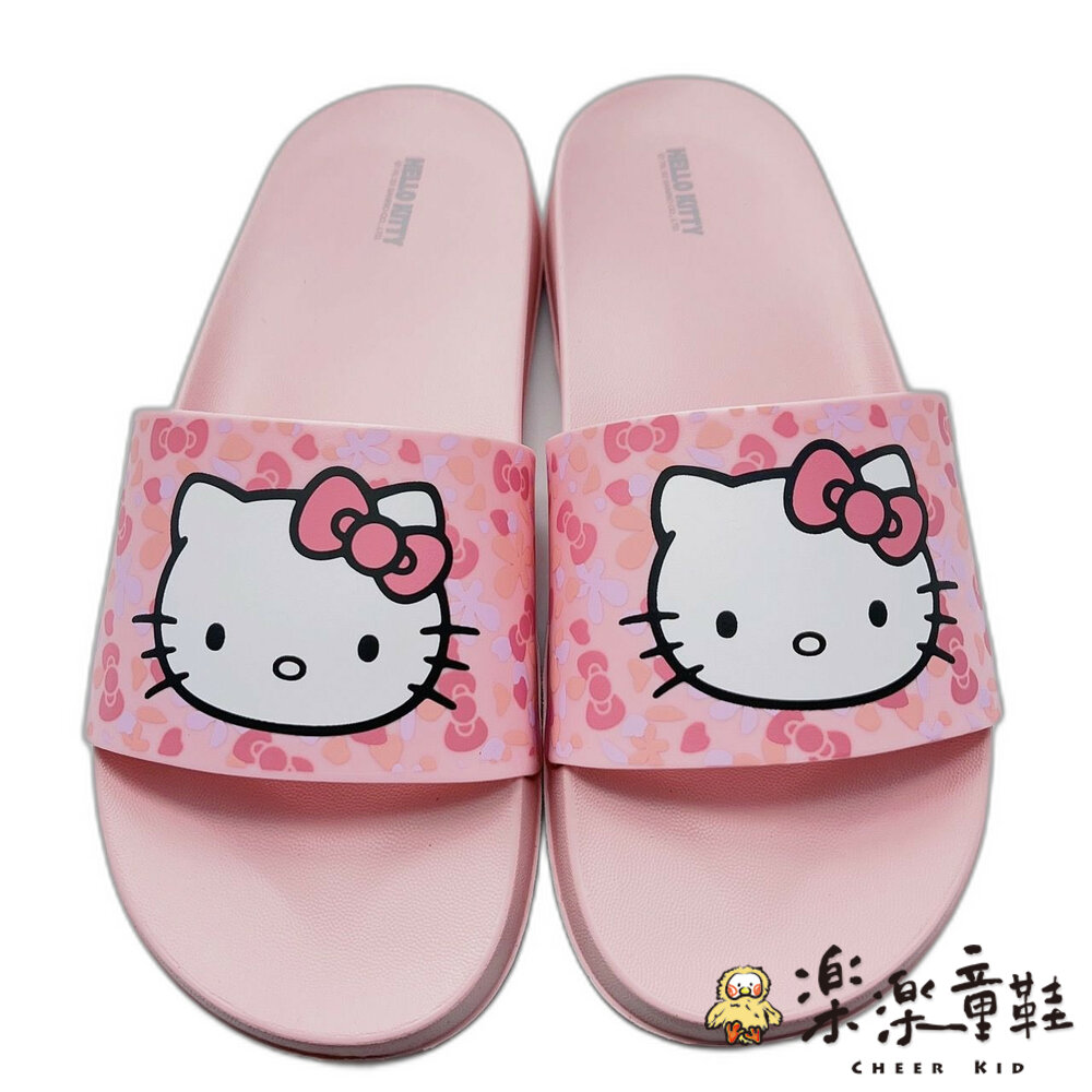 K067-1-台灣製三麗鷗親子拖鞋-粉色  另有黑色