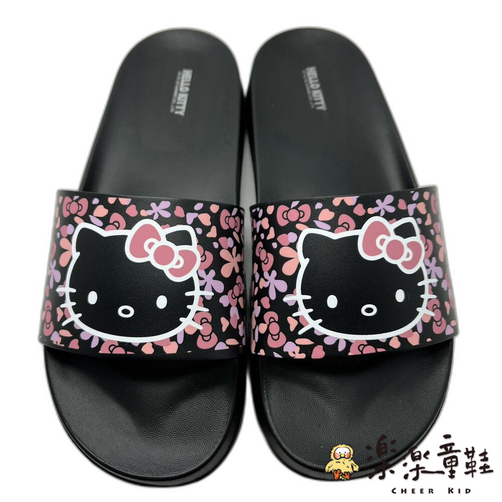 K067-2-台灣製三麗鷗親子拖鞋-黑色  另有粉色