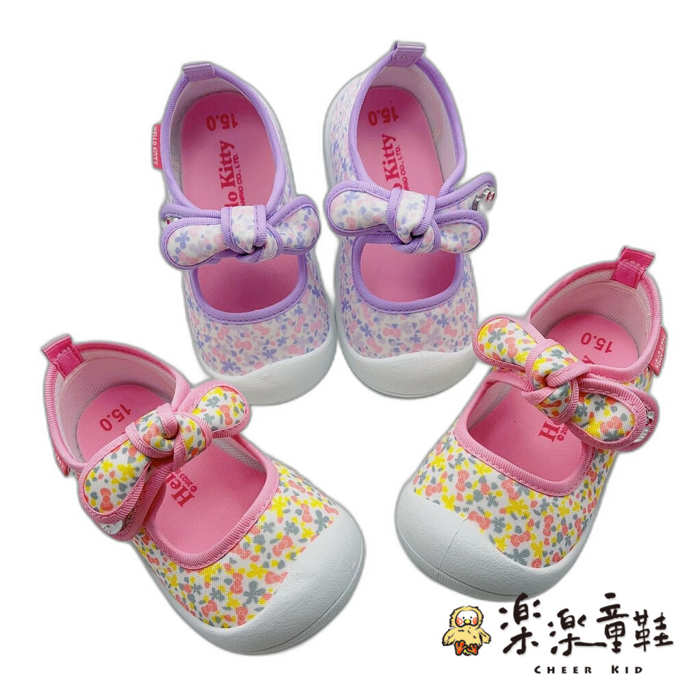 K095-1-台灣製三麗鷗小碎花娃娃鞋--二色可選
