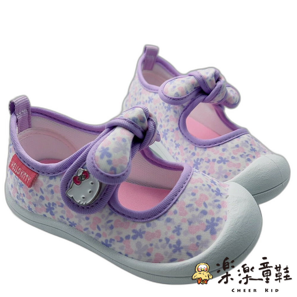 K095-【斷碼出清不退不換】台灣製三麗鷗小碎花娃娃鞋--紫色  另有粉色可選