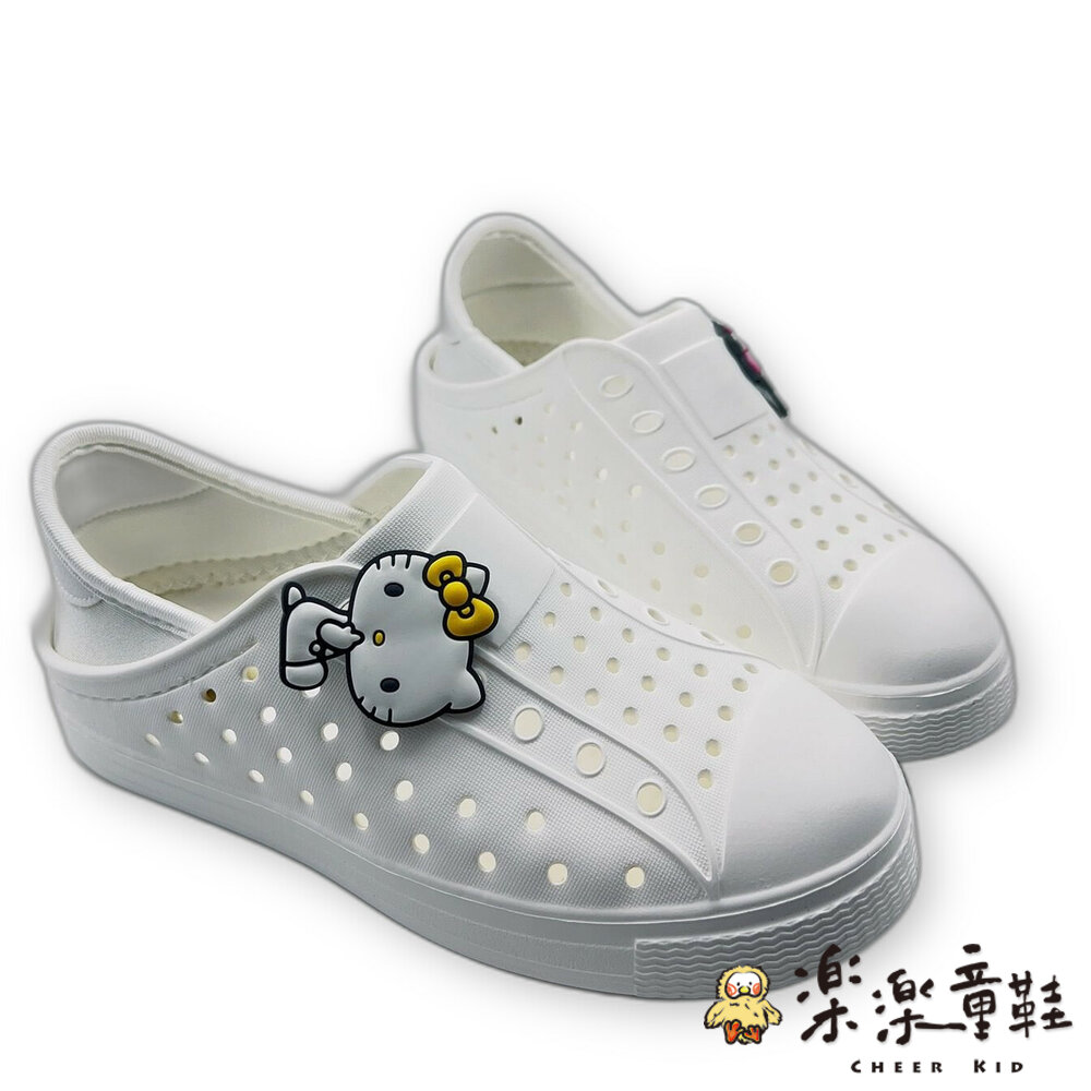 K102-2-Hello Kitty洞洞涼鞋 - 白色