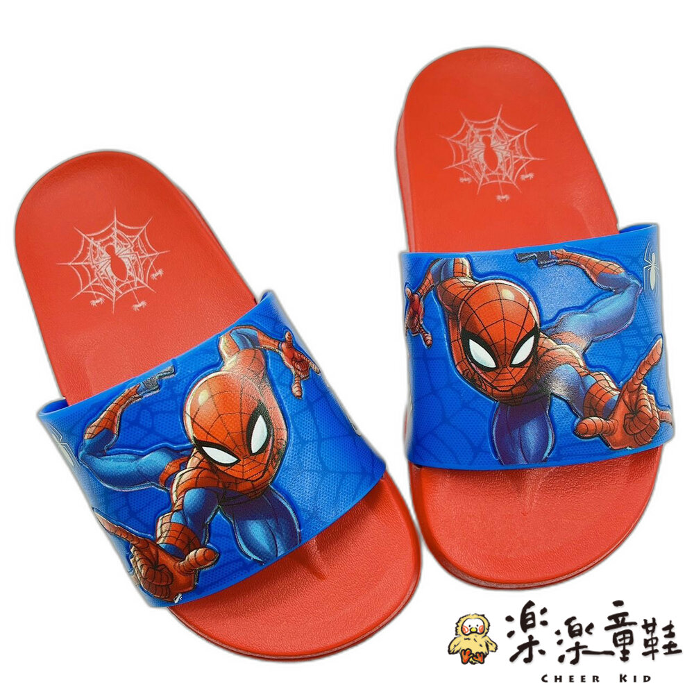 MN058-1-【斷碼出清不退不換】台灣製蜘蛛人拖鞋-紅藍