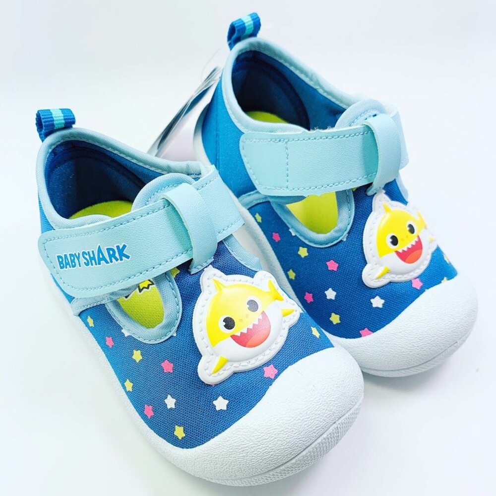 P018-【台灣製現貨】鯊魚寶寶軟底學步鞋 -藍色